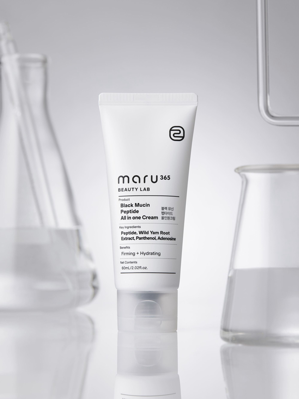 [MARU365 BeautyLab] Крем для лица укрепляющий с комплексом пептидов и черным муцином Black Mucin Peptide All in One Cream, 60 мл