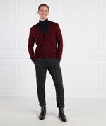 Хлопковый кардиган mardon-l BOSS BLACK - бордовый(50476356)