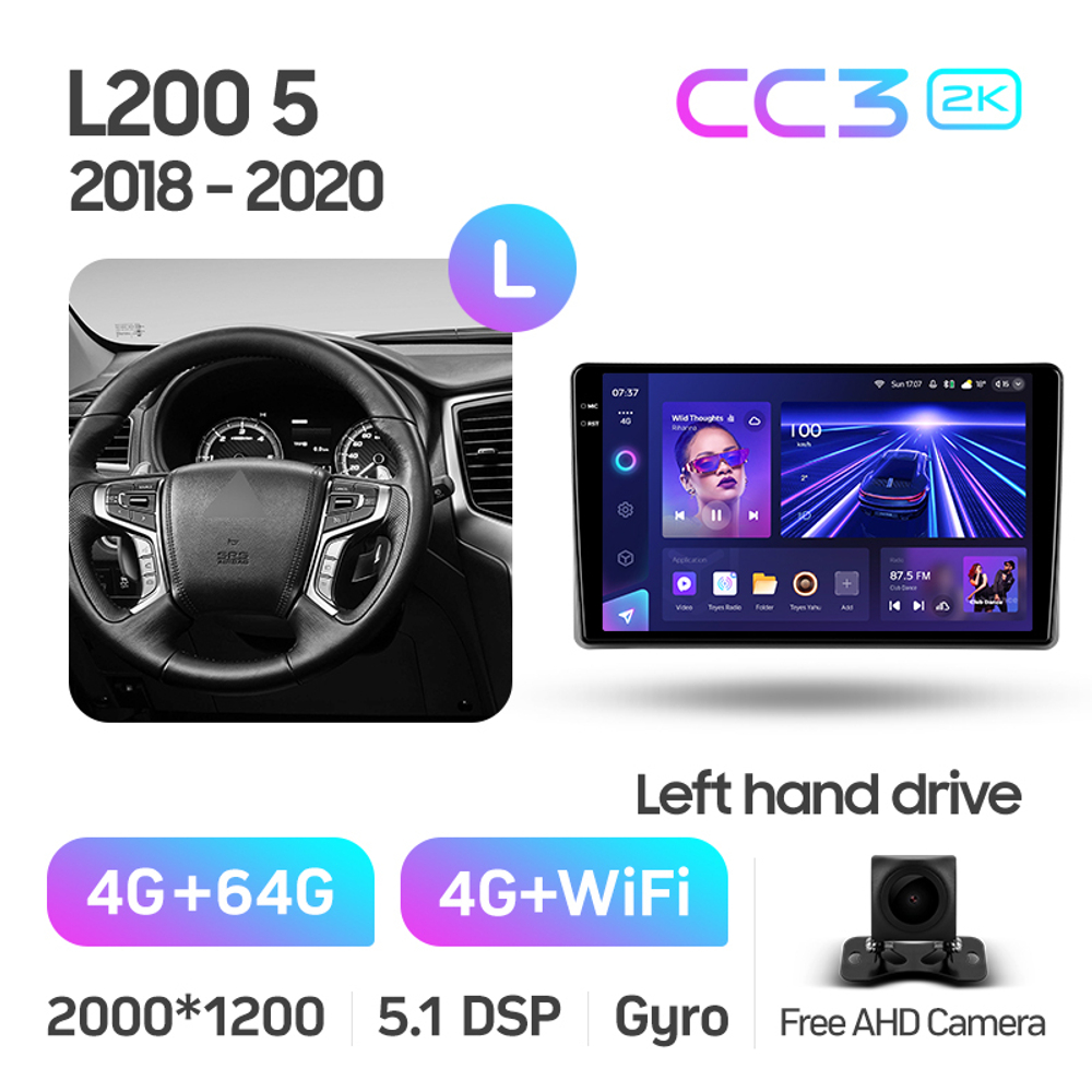 Teyes CC3 2K 9"для Mitsubishi L200 5 2018-2020