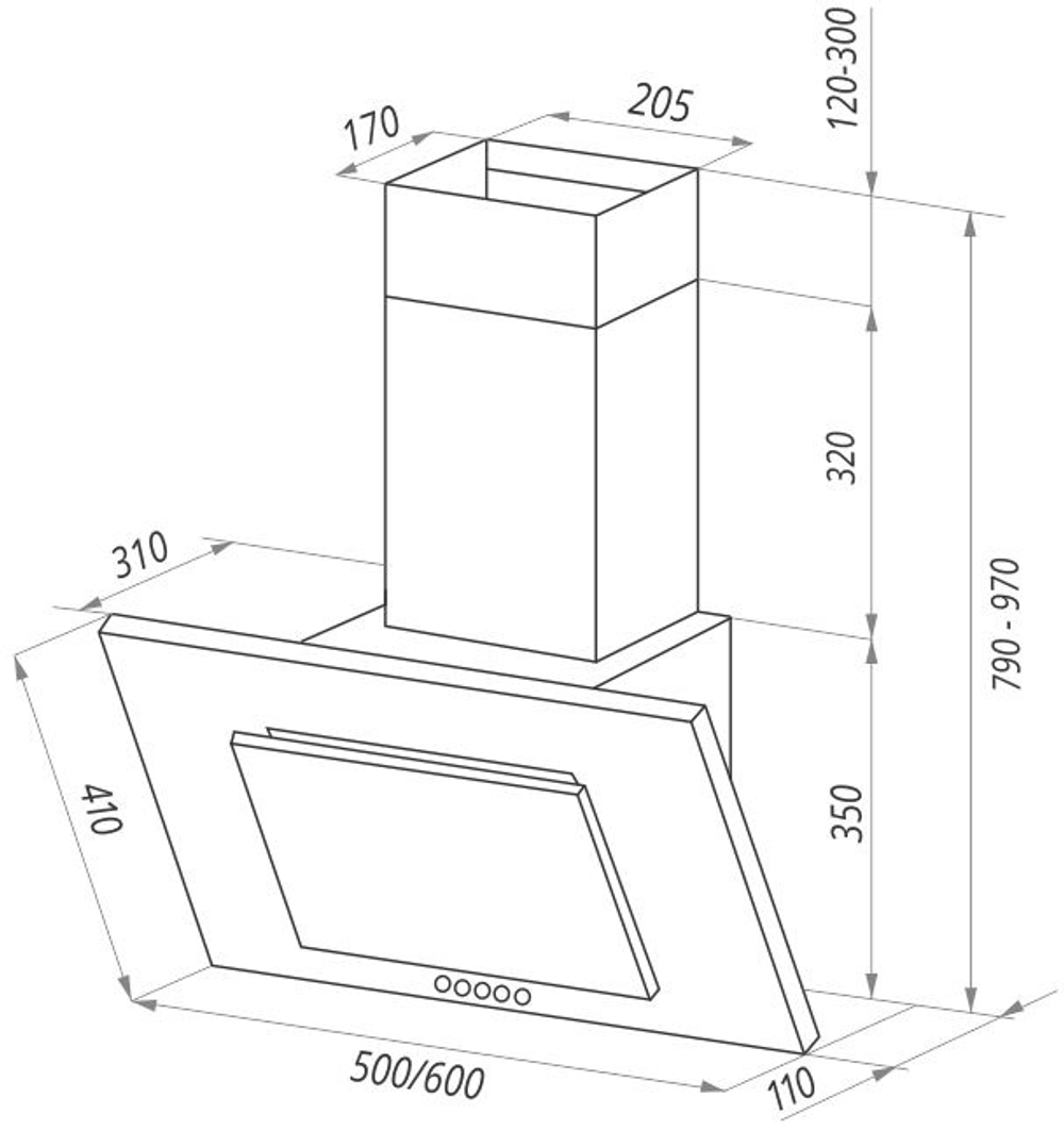 Кухонная вытяжка MAUNFELD Tower C 60