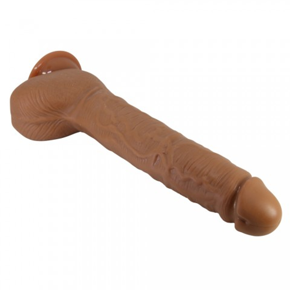 Реалистичный фаллоимитатор на присоске "Beautiful Dick Dildo" (28*4,2 см) коричневый