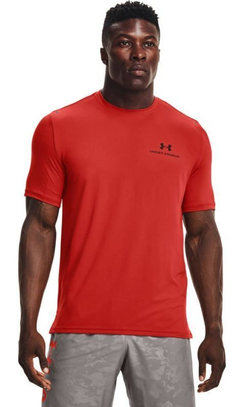 Мужская теннисная футболка Under Armour Men's UA Rush Energy Short Sleeve - Оранжевый