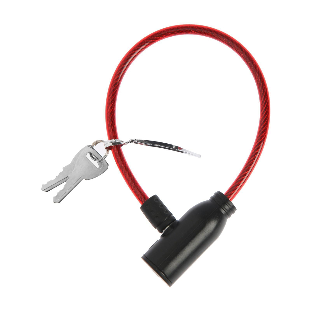 5142385 Замок навесной велосипедный, 350 мм, d=6 мм, английский ключ, микс