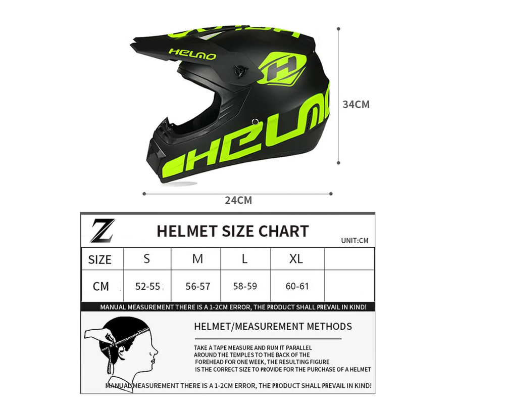 Мотошлем Chengzhou "CG-225", термопластик, размер S, встроенные очки, съёмная подкладка, чёрный