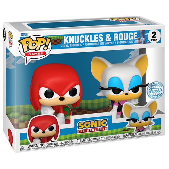 Фигурка Funko POP! Games Sonic the Hedgehog Knuckles & Rouge (Exc) 2PK 77477 / Фигурка Фанко ПОП! по мотивам серии игр "Sonic the Hedgehog", Наклз и Руж