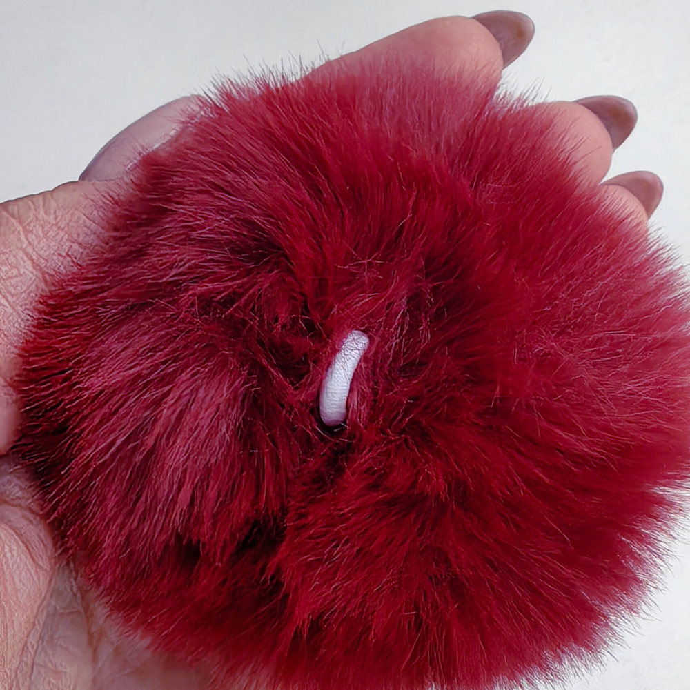 Помпон из искусственного меха "Бордо" d=7 см