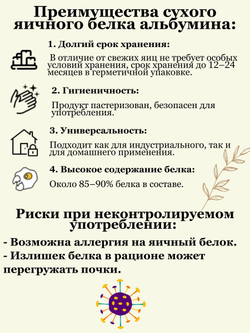 Альбумин яичный белок cухой, повышенной взбиваемости