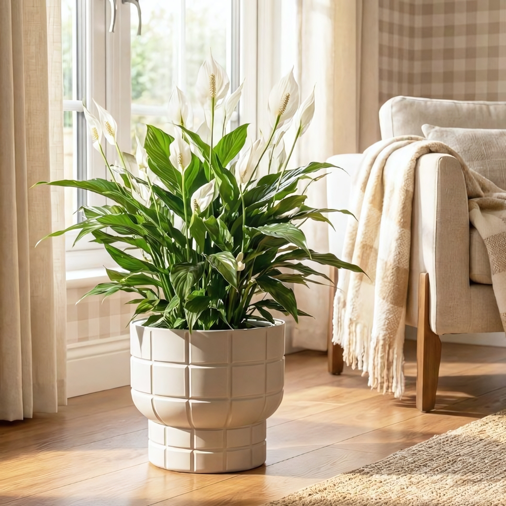 Кашпо КАРЕ D280 мм 7,8 л со вставкой 28*28*25,5см М3259