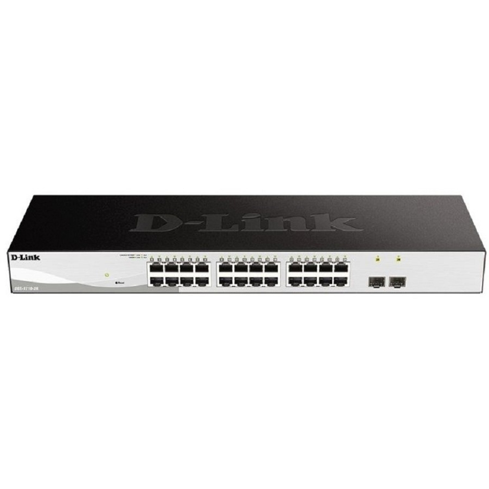 Коммутатор D-Link DGS-1210-26/F3A Настраиваемый L2 коммутатор с 24 портами 10/100/1000Base-T и 2 портами 1000Base-X SFP