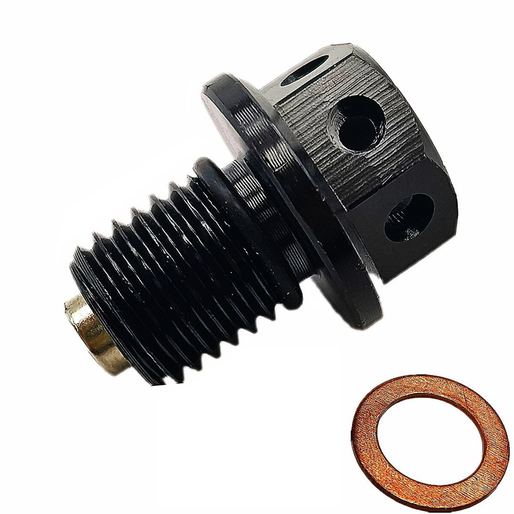 Пробка сливная с магнитом (болт с магнитом)  CNC M12*1.25