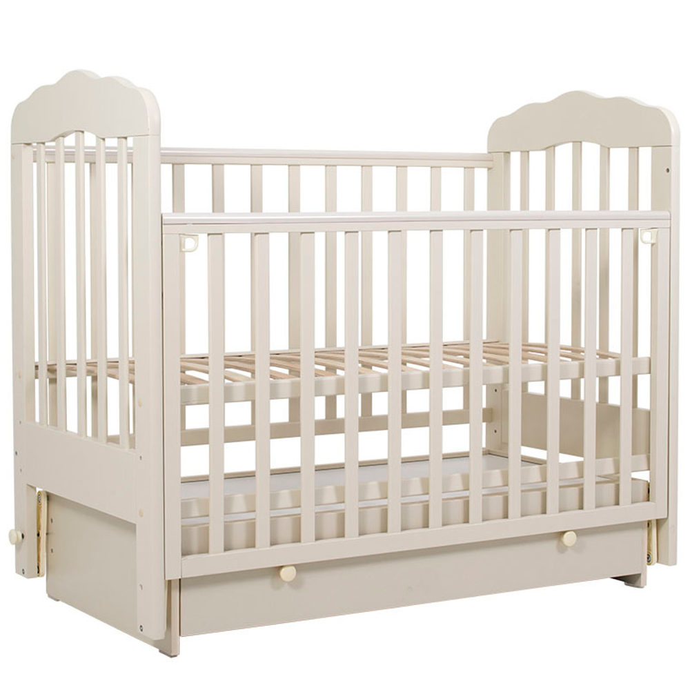 Кроватка детская Топотушки Мария 6 маятник, слоновая кость
