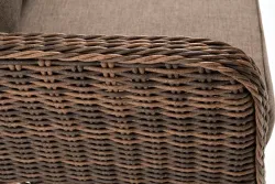 "Прованс" диван из искусственного ротанга трехместный, цвет коричневый