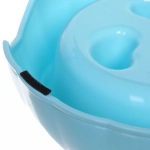 Миска пластиковая для медленного кормления «Зиг-Заг» 18*5,5см цвет голубой/350мл