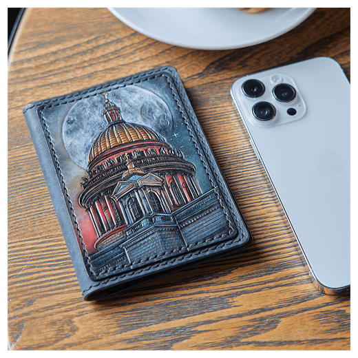 Чехол для документов «Городские мотивы» синий