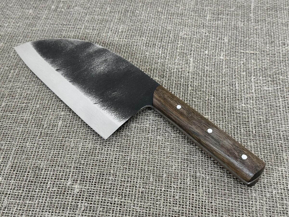 Сербский нож для мяса, сталь 65Г, рукоять Орех