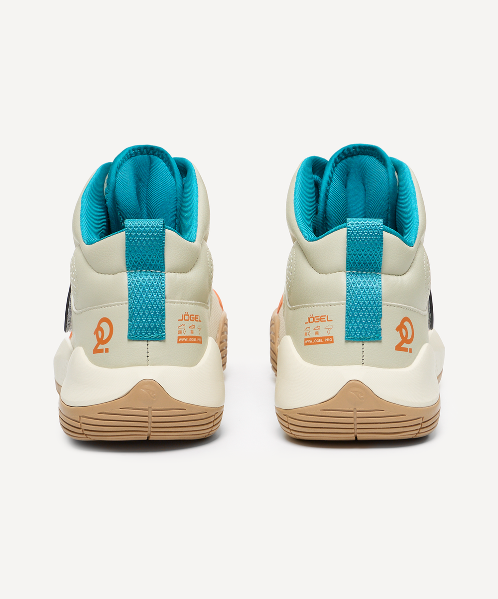 Кроссовки баскетбольные JÖGEL Launch 2.0 MID, бежевый/оранжевый