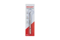 Пинцет (изогнутый, узкий, фиксатор, рифленый) 160мм REXANT 12-0358