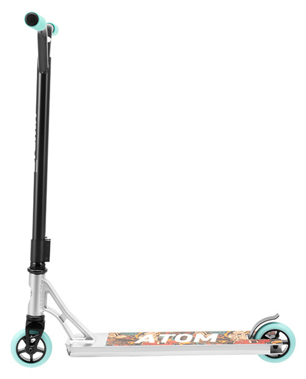 Самокат Digma Atom трюковый 2-кол. черный/бирюзовый (ST-AT-100)