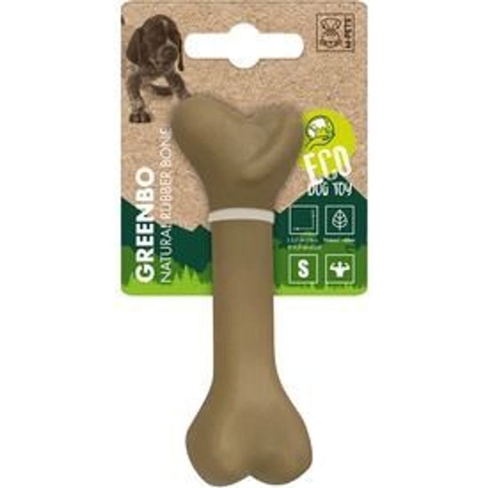 M-PETS Игрушка для собак кость из натурального каучука Гринбо, размер S, 11,5х3,5х2,5 см
