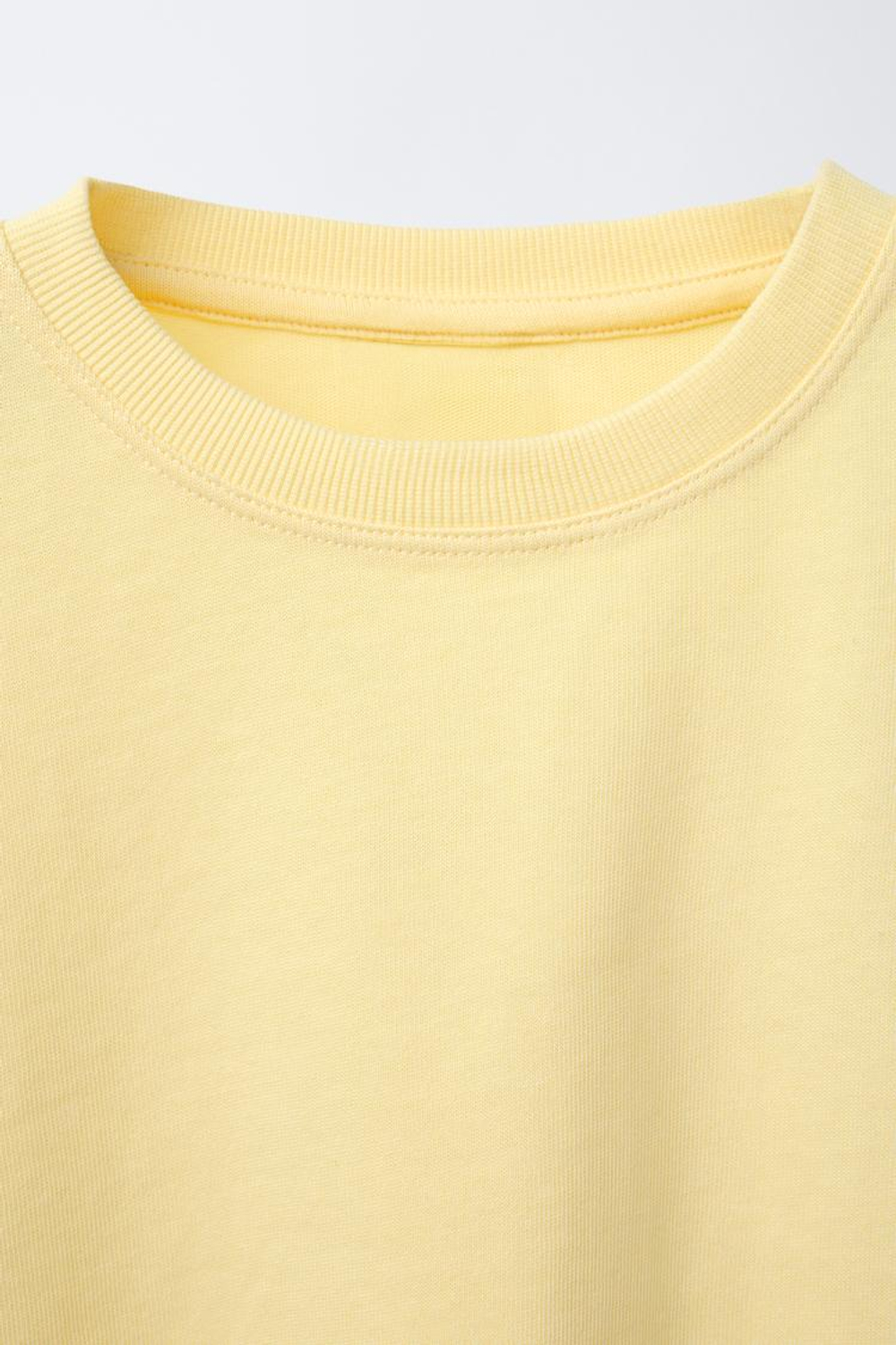 ZARA ОДНОТОННАЯ ФУТБОЛКА HEAVY WEIGHT, ЖЕЛТЫЙ