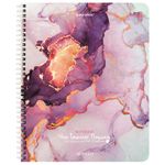 Тетрадь А5, 96 л., BRAUBERG, гребень, клетка, обложка картон, "Мрамор", 404422, 4шт