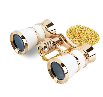 Бинокль театральный на цепочке 3х25 белый