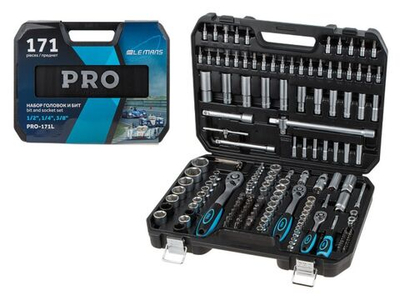 Набор головок и бит 171 предметов 1/4",3/8",1/2" PRO STARTUL LE MANS