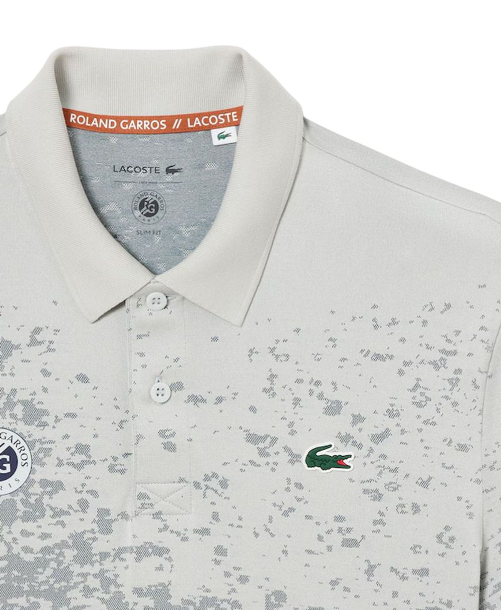 Теннисное поло Lacoste Slim Fit Roland-Garros Edition Sport - grey/blue