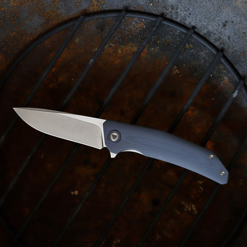 Складной туристический нож TRIVISA Phoenix-03G клинок S35VN рукоять G10 и титан (синий)