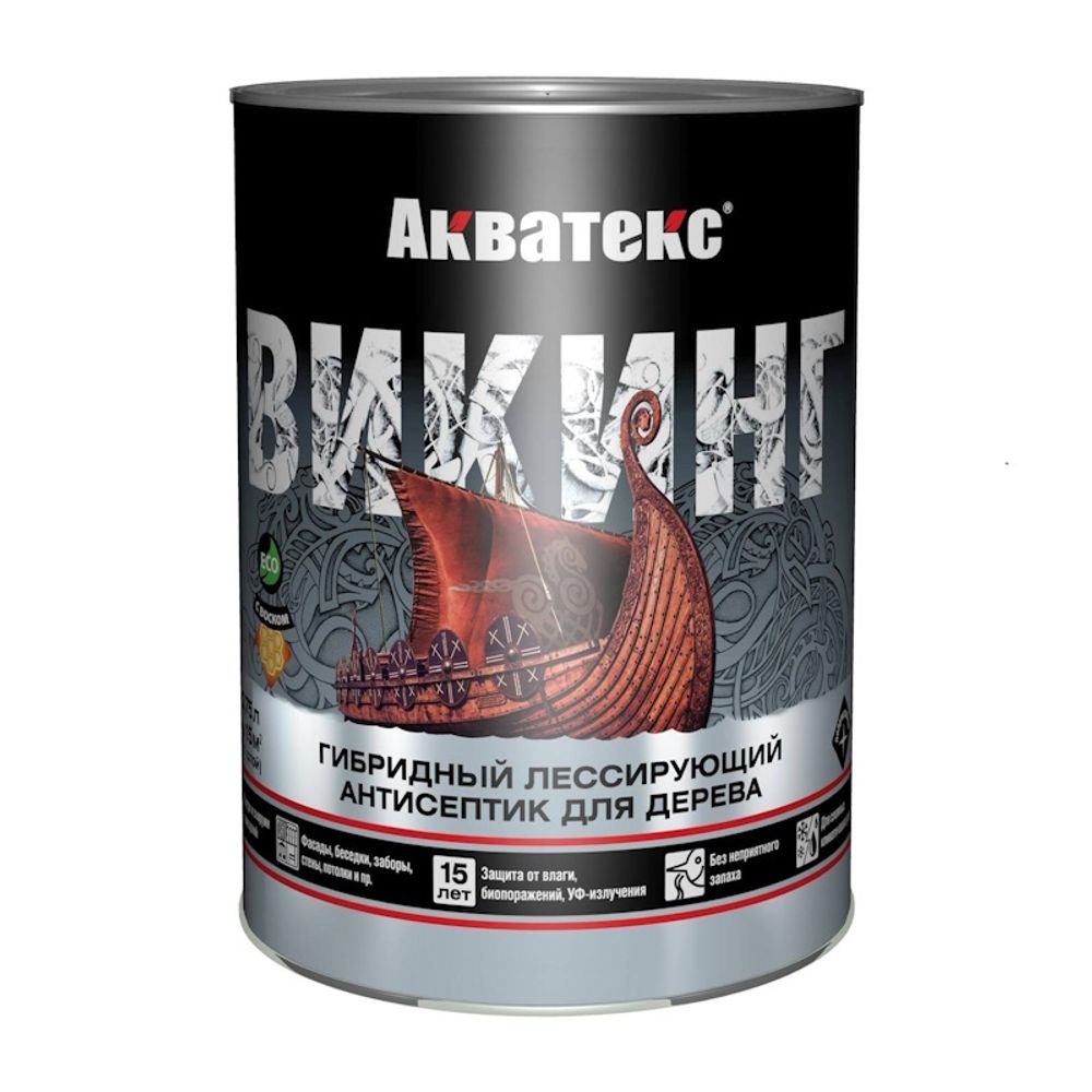Пропитка по дереву Антисептик АКВАТЕКС Викинг  сосна  0,75л  новая тара (пласт.ведро)(Рогнеда)