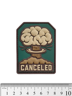 Шеврон Canceled (ядерный взрыв) PVC. Олива