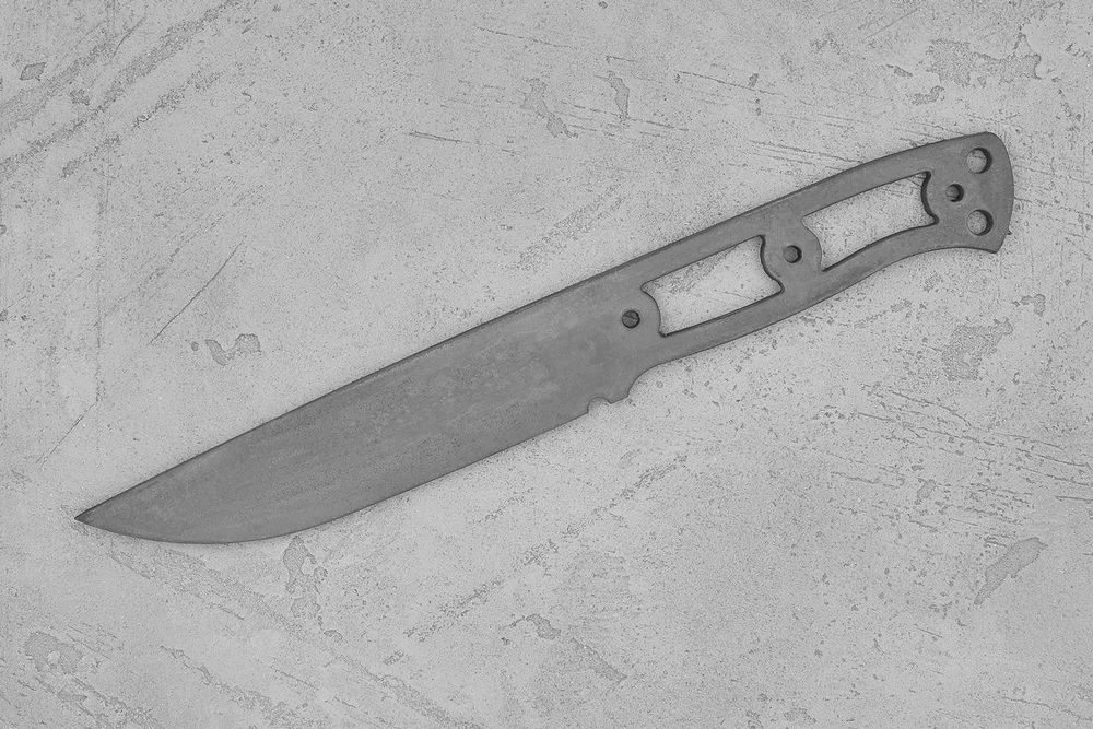 Заготовка для ножа, сталь Elmax 3,9мм. Модель "Бушкрафт-III" с клинком 130мм, ТО 61-62HRC