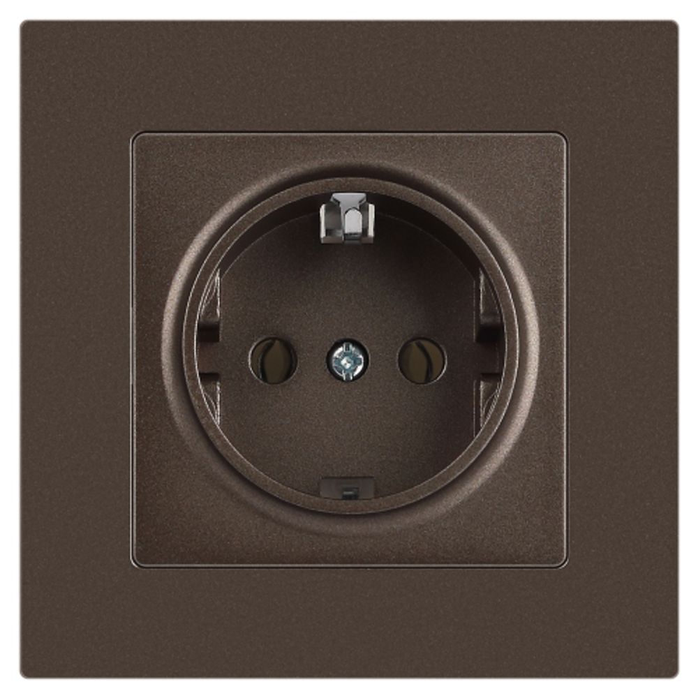 Розетка Intro Accent 6-202-08 2P+E Schuko 16А-250В IP20 СУ AL/CU бронза