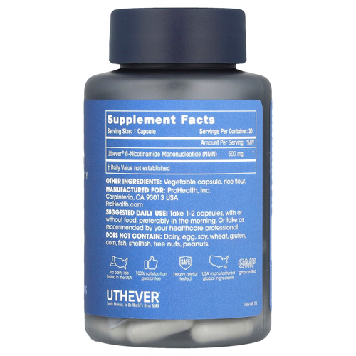 ProHealth Longevity, NMN Pro™ 500, 500 мг, 30 капсул