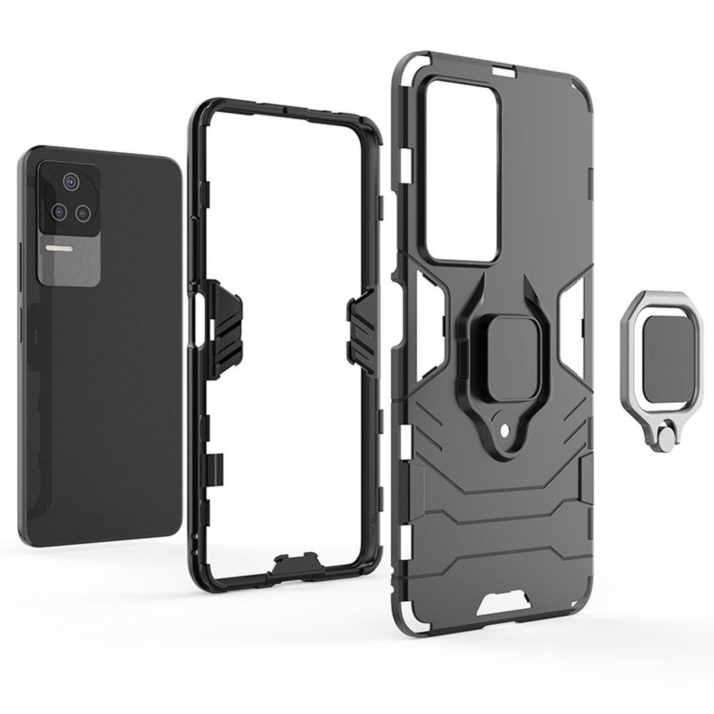 Противоударный чехол с кольцом Panther Case для Xiaomi Poco F4