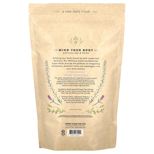 Harney & Sons, Рассыпчатые травы конопли моринги, для глубокого сна, без кофеина, 283 г (10 унций)