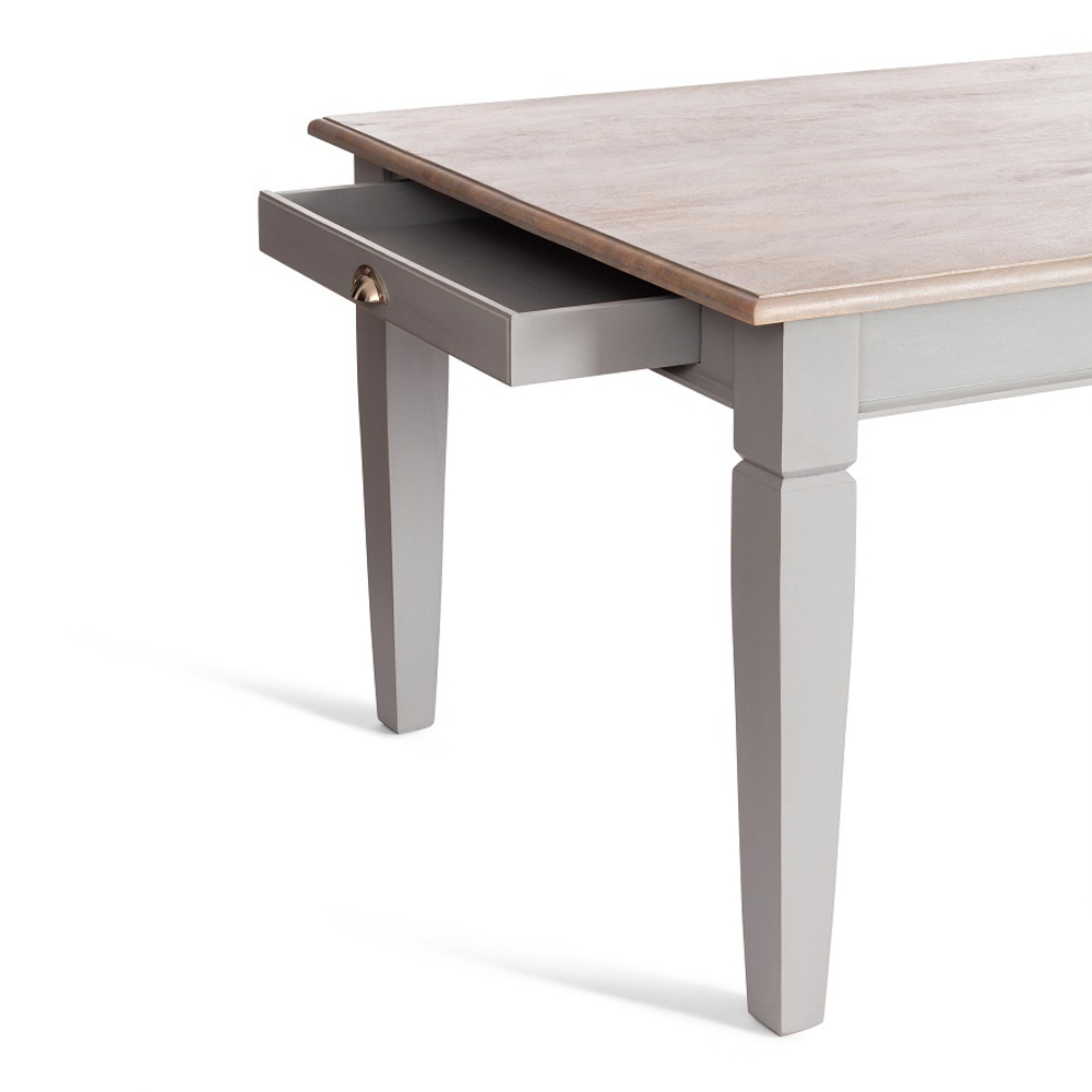 Стол обеденный Secret De Maison BRIGHTON ( mod.DA-2162 ) дерево акации/МДФ, 210х100х78 см, Antique grey/grey wash