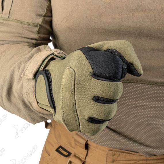 Перчатки Helios рыбацкие неопрен. Хаки р. L