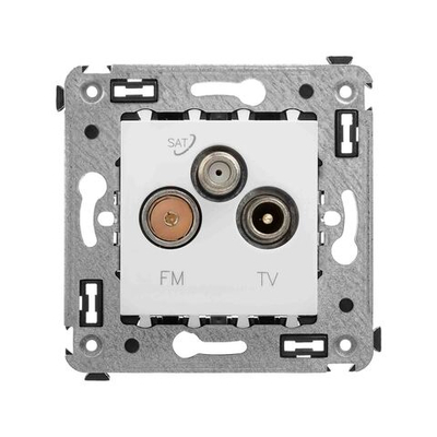 Розетка TV-FM-SAT в стену, "Avanti", "Белое облако"