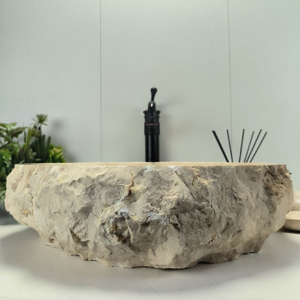 Каменная раковина из мрамора Erozy Cream EM-62090 (57*47*15)