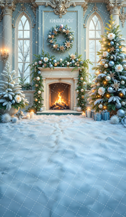 Фотофон "Белые розы" арт. ФФ907-48