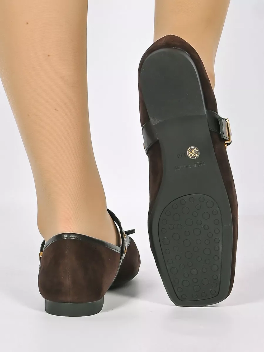 Балетки из нат. замши (36-41)р. / шт. 1183-501-2