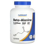 Nutricost, бета-аланин, 240 капсул (850 мг в 1 капсуле)