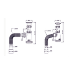 Сифон 1 1/2*40 с гофрой 40*40*50 (800мм) BG4080 ИНКОПЛАСТ (винт М6*80)