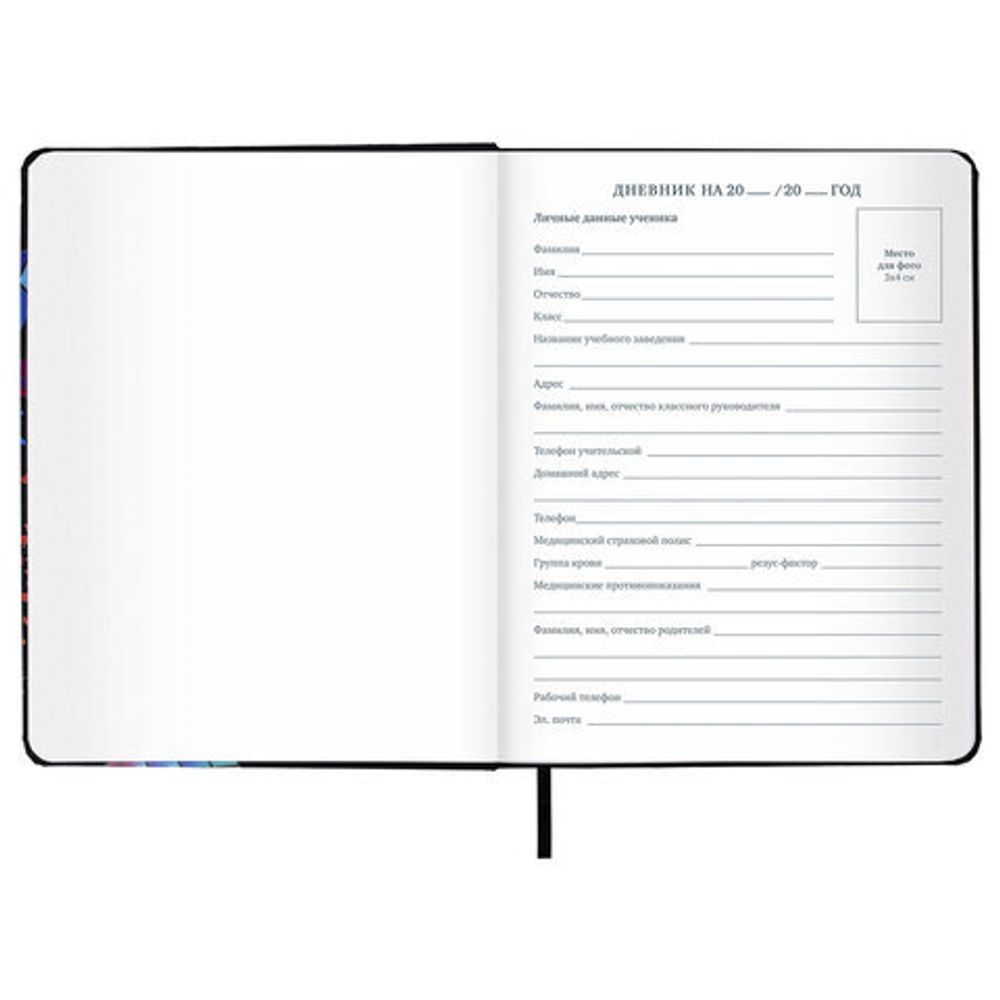 Дневник 1-11 класс 48 л., кожзам (твердая), шелкография, BRAUBERG, "Головоломка", 106181