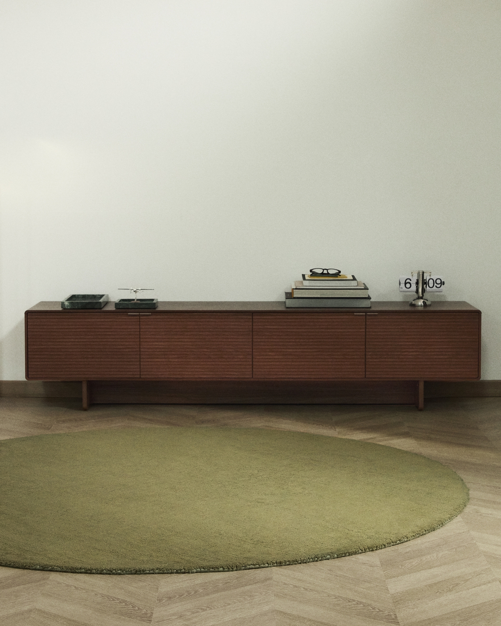 Empuries Круглый зеленый ковер Ø200 см