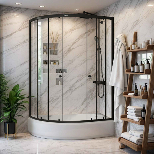 Уголок ZEM1201ВR душевой PARLY с поддоном (120х80х195)