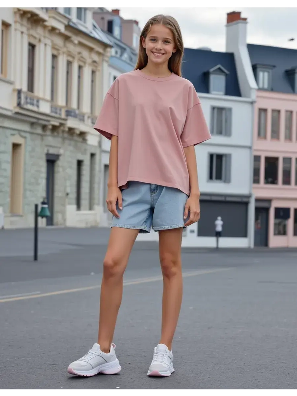 Футболка оверсайз базовая для детей и подростков