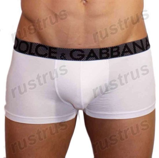 Мужские трусы боксеры белые Dolce&Gabbana
