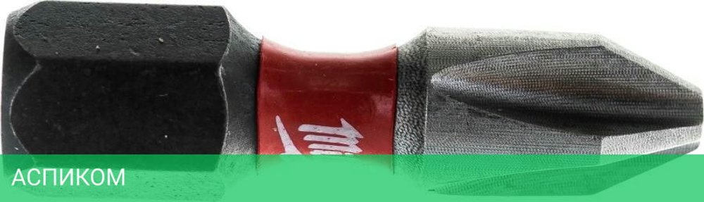 Бита Milwaukee Shockwave PH2 25мм 25шт (4932430853)